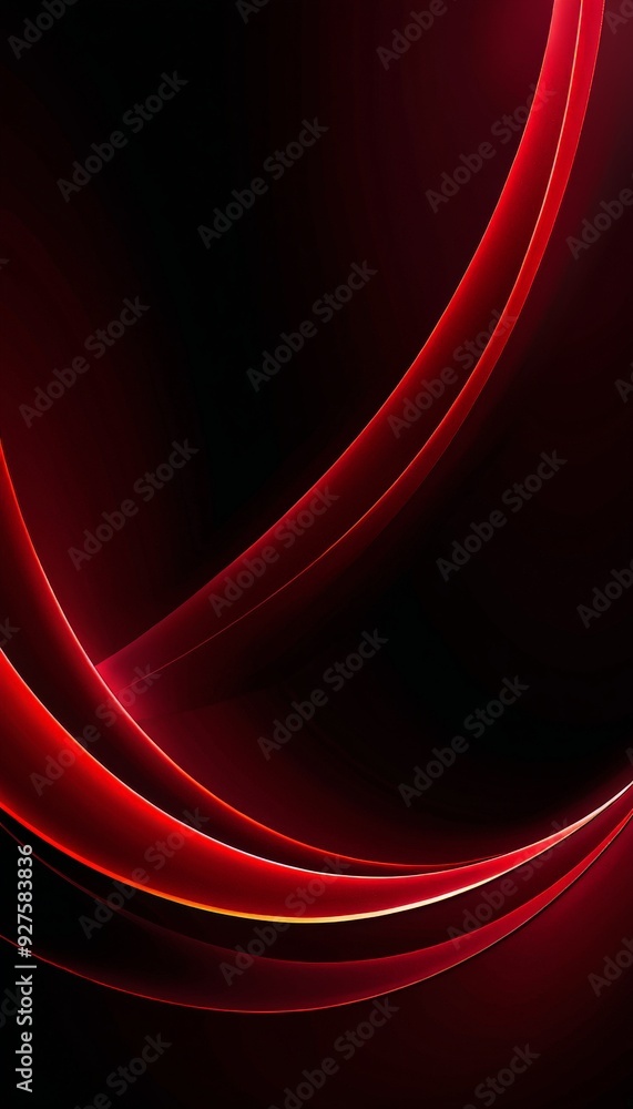Poster red abstract background with curved curve