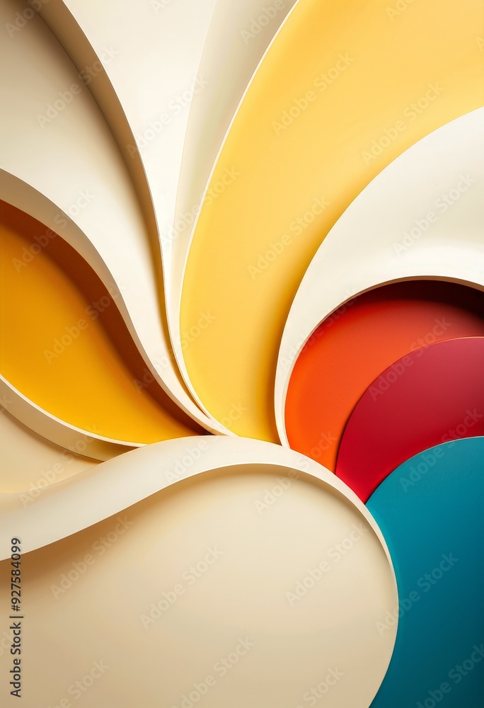 Poster close up cell phone with colorful design