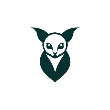 recommend clip art: illustration of minimalist outline of a sugar glider