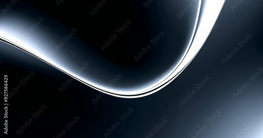 Poster black and white abstract background with curved curve