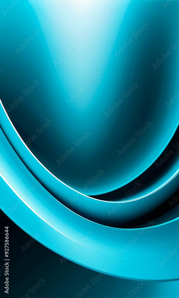 Poster blue abstract background with curved curve