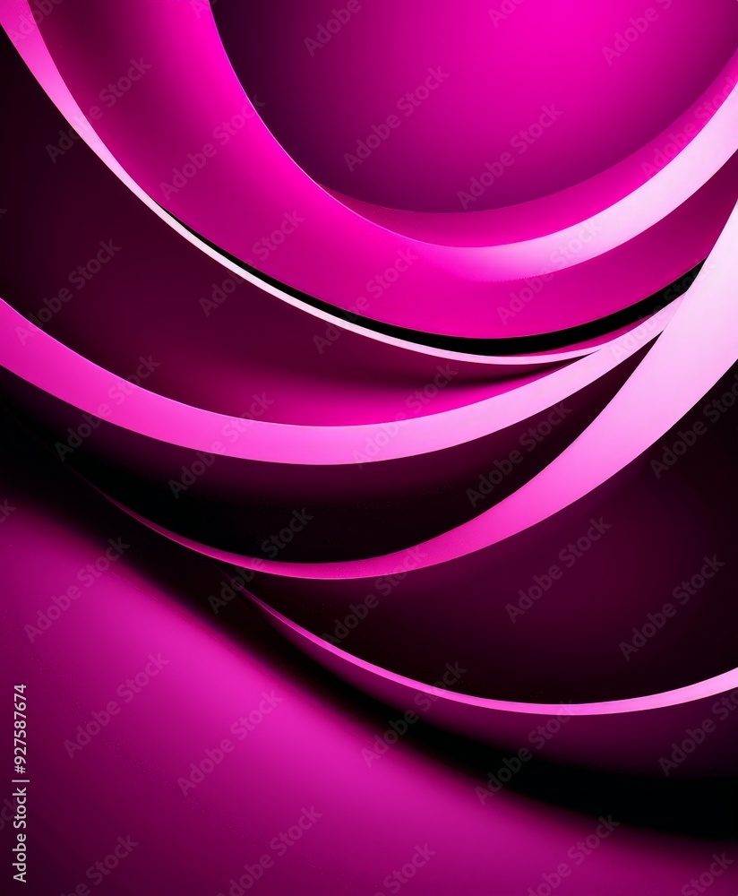 Poster purple background with curved design