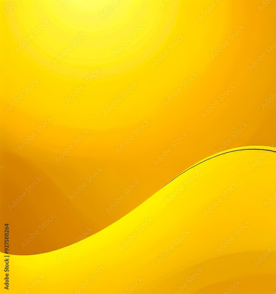 Poster yellow background with wave light