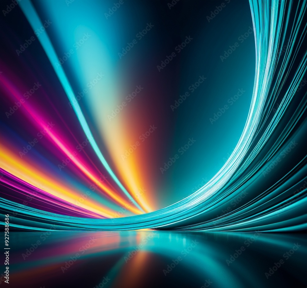 Poster abstract background with colorful lines