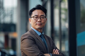 Fototapeta premium Confident Asian Businessman