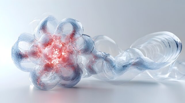 3D Rendered Visualization of Precursor s Effect on Reaction Speed in Scientific Experiment