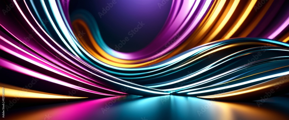 Aufkleber abstract background with colorful lines