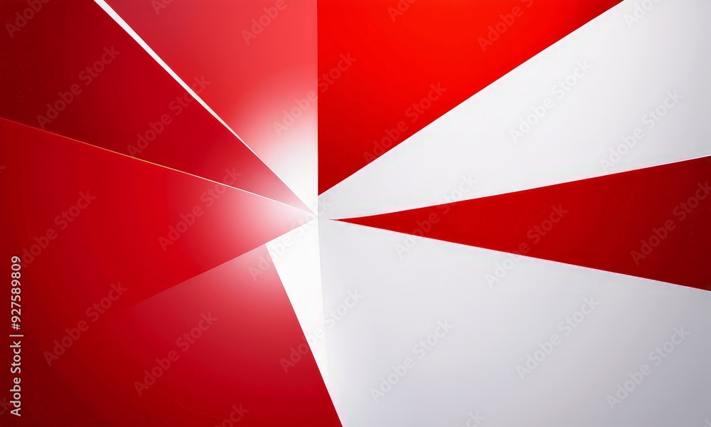Poster red and white abstract background with design