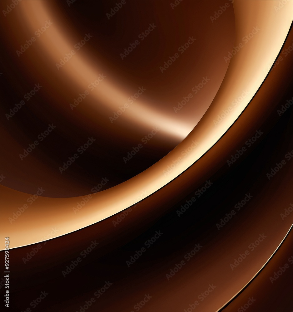 Poster brown background with curved curve