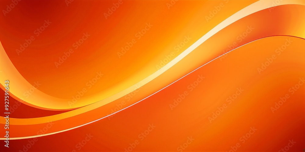 Poster brown and orange background with curved curve