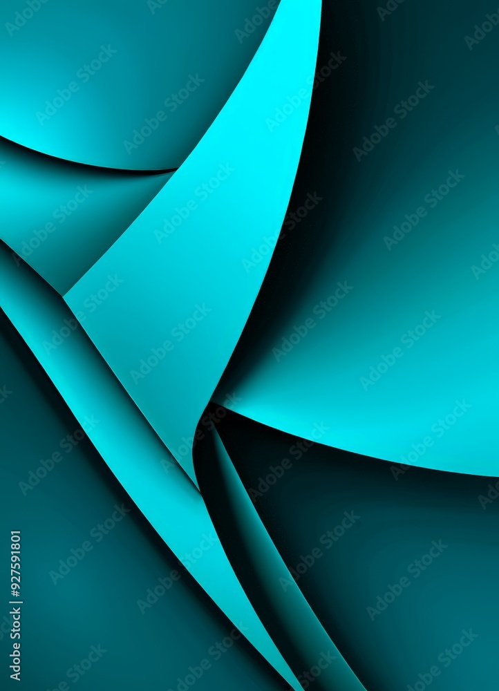 Poster blue and black background with curved curve