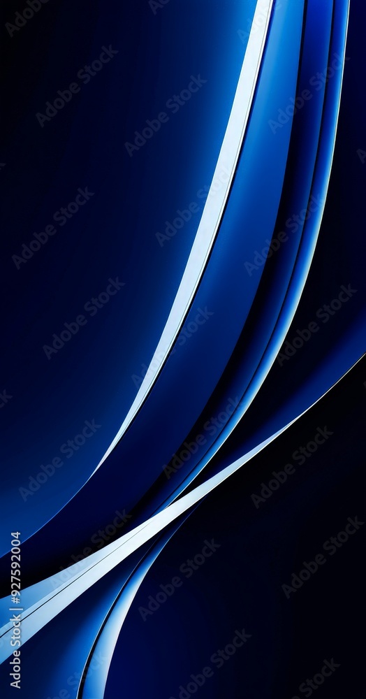 Poster blue and black background with curved curve