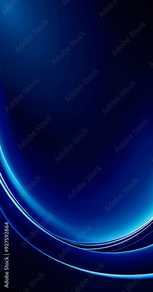 Poster dark blue background with curved curve