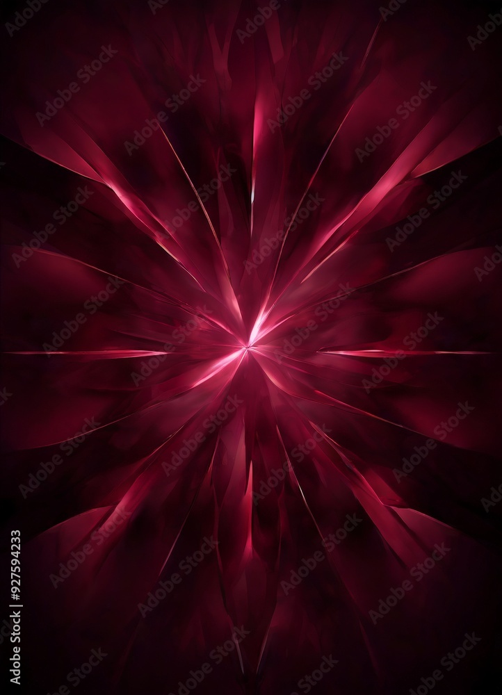 Aufkleber red abstract background with large flower