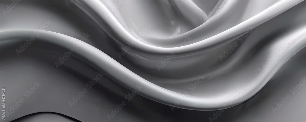 Poster white and gray background with wavy lines