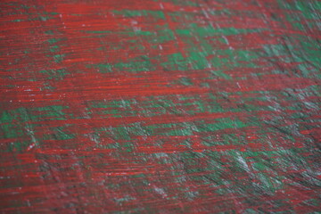 Red and green mixed color paint splatter pattern surface, Grungy paint brush splash texture...
