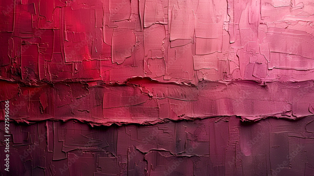 Poster abstract textured painting with red and dark hues showing depth and dimension