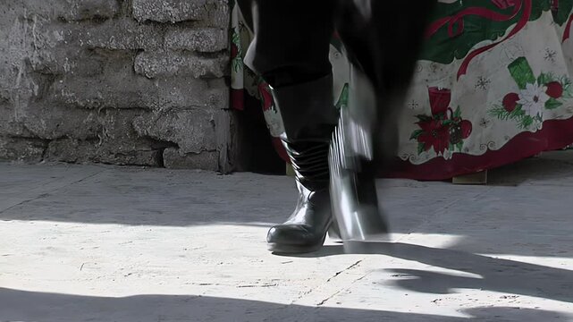 View of a Gaucho Performing the Chacarera: A Traditional Argentine Dance - 4K Resolution