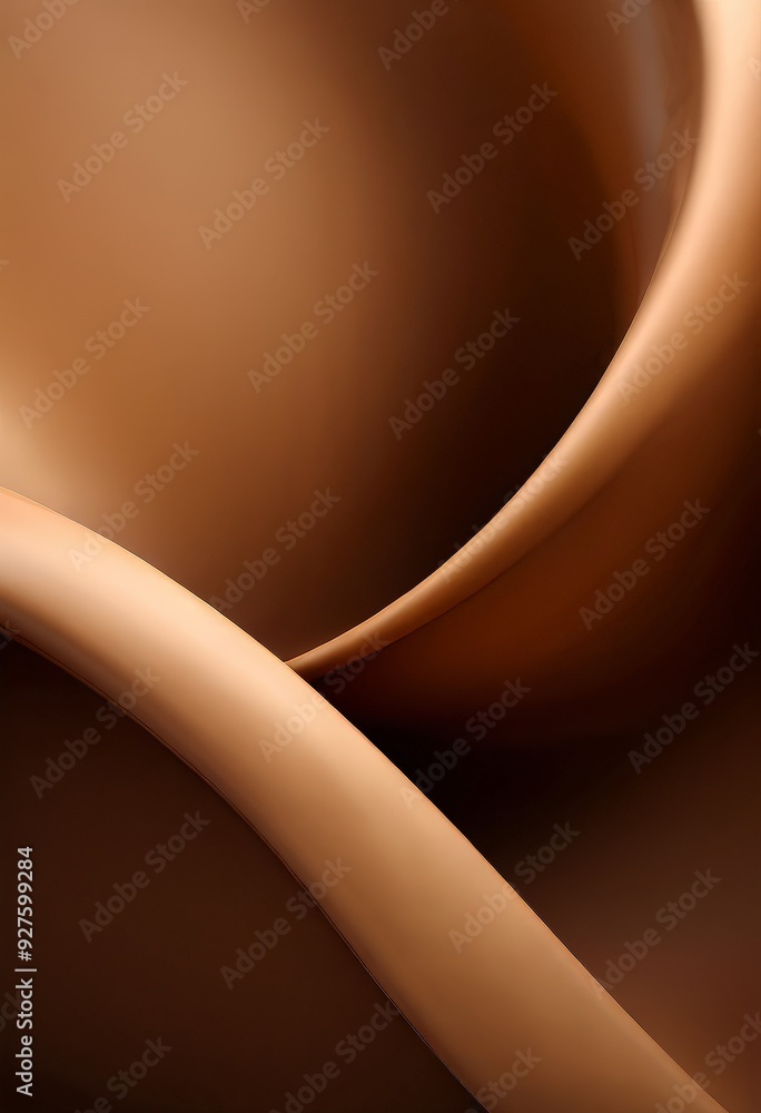 Poster brown background with curved curve
