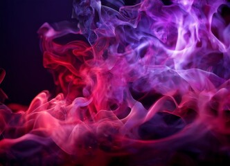 red and pink smoke on black background