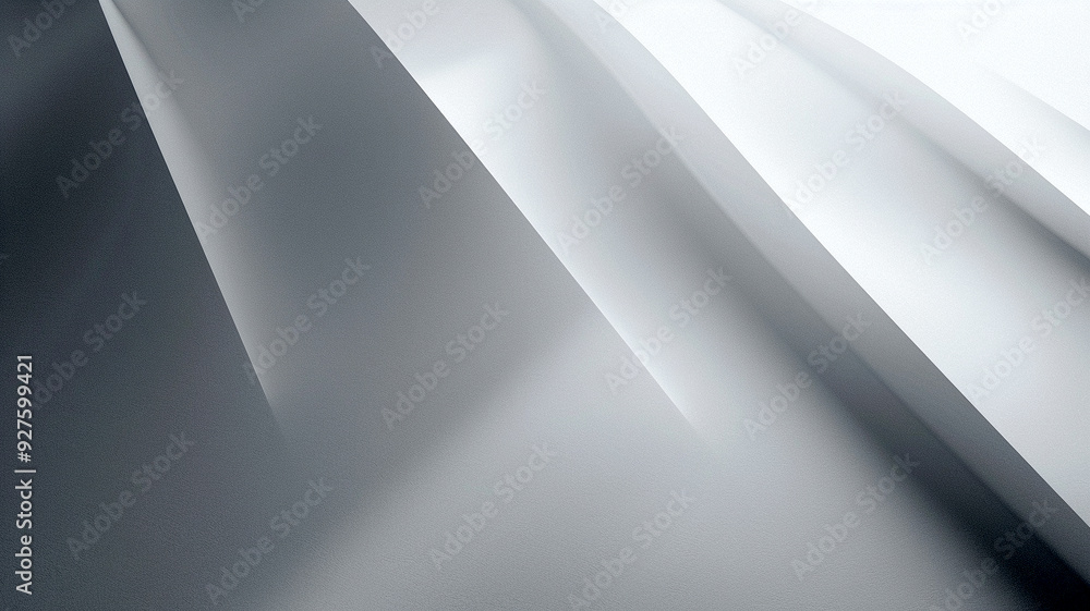Poster Softly draped fabric creating elegant shadows in a minimalist setting