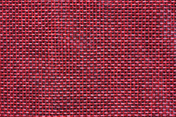 Close up of red burlap fabric jute fabric for christmas pattern background