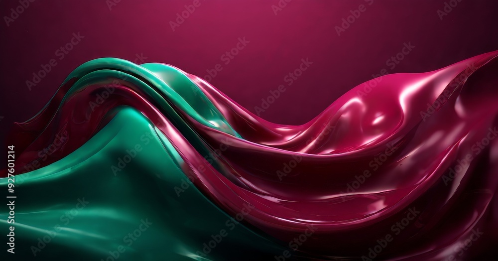 Poster abstract background with flowing liquid