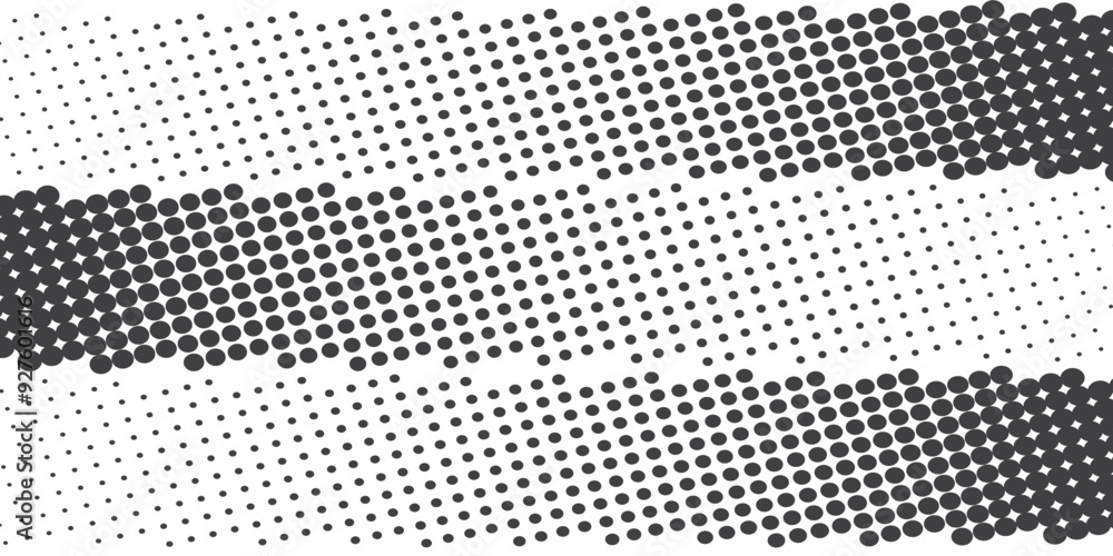 Poster abstract halftone dotted background. monochrome grunge pattern with dot and circles. vector modern p
