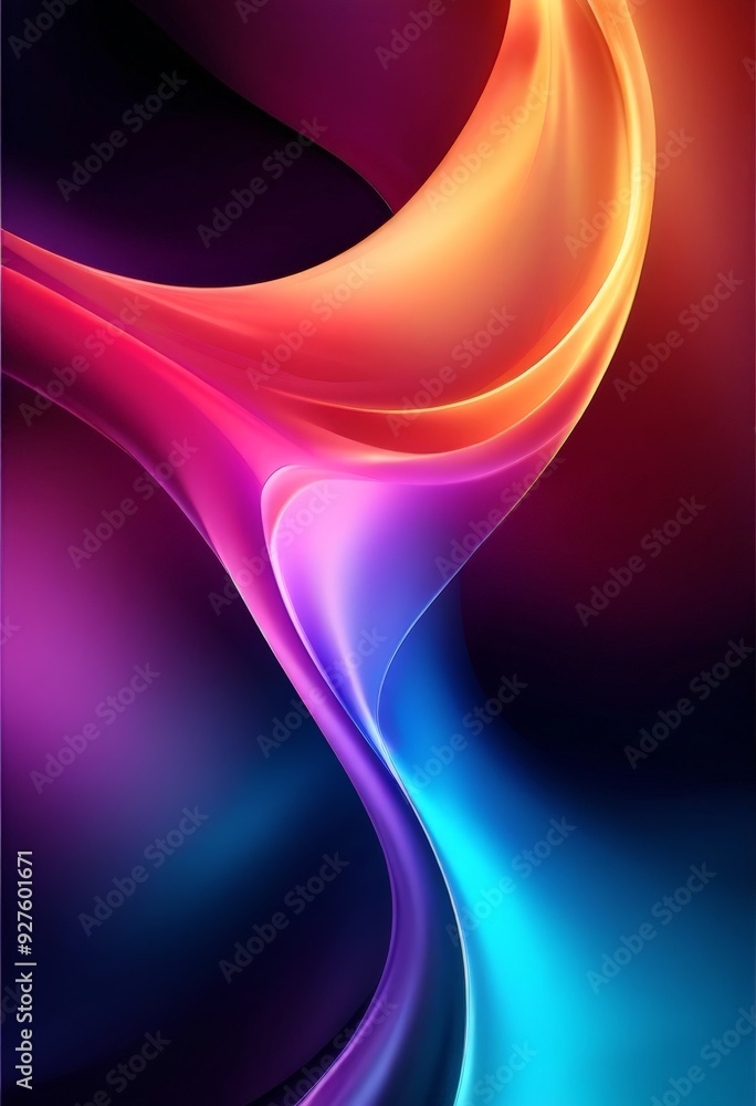 Poster colorful abstract background with curved curve