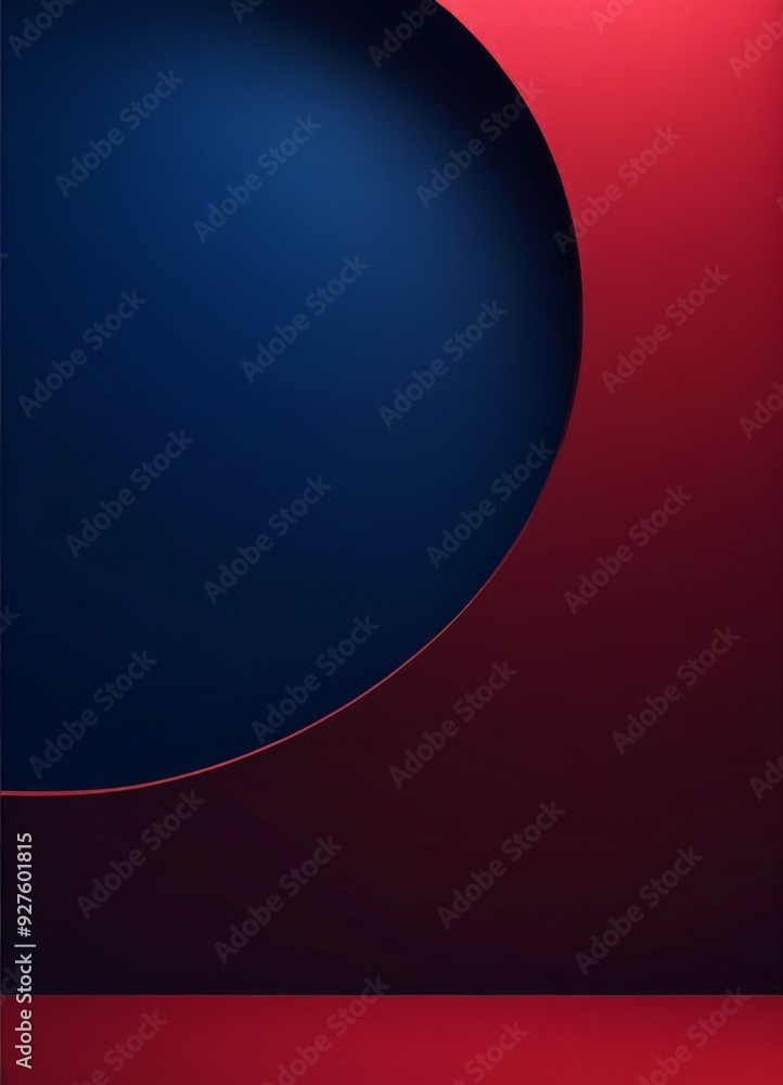 Aufkleber red and blue abstract background with circular shape