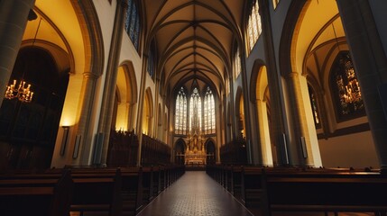 Obraz premium AI generator image of Munster, Germany, beautiful water reflection in the rainy season 