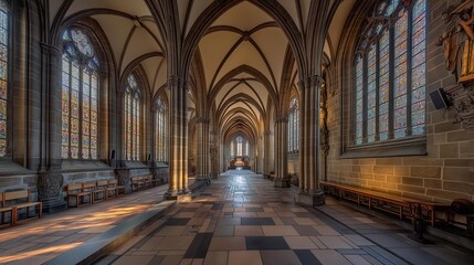 Fototapeta premium AI generator image of Munster, Germany, beautiful water reflection in the rainy season 