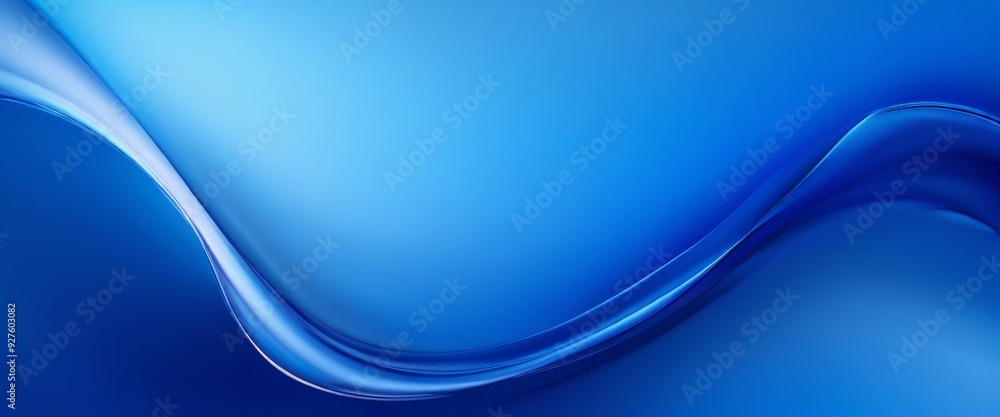 Poster blue abstract background with smooth lines