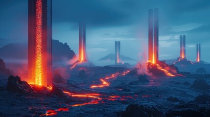 Eerie Lava Towers