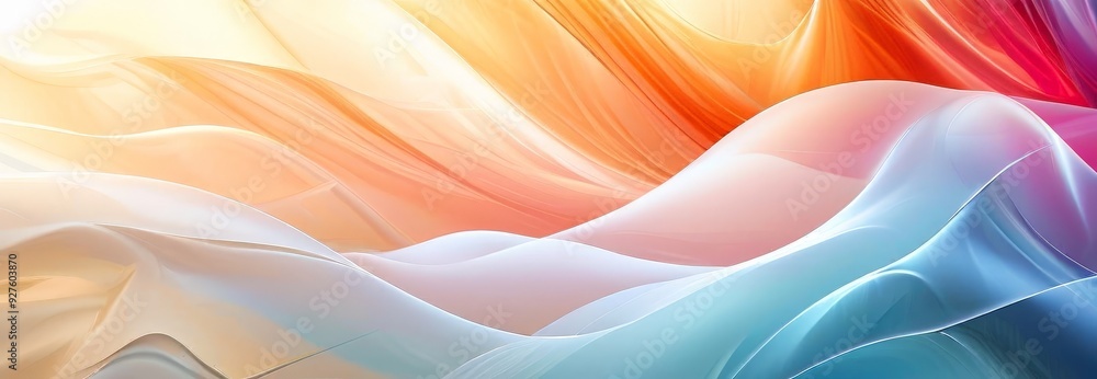 Aufkleber abstract background with colorful waves