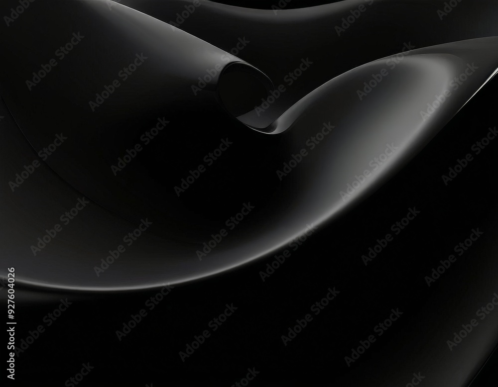 Poster black background with curved curve