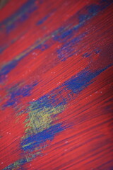 Grungy paint brush mixed color splash texture background, Red and green mixed color paint splatter...
