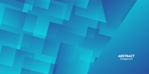 Obraz premium Blue background with abstract bright blue square decoration. Vector illustration for modern presentation background, brochure design. eps 10