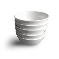 A Stack of White Porcelain Bowls