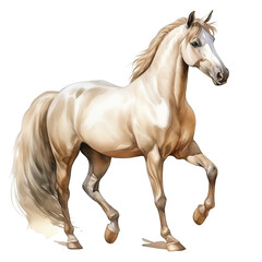 Obraz premium Graceful Arabian Horse with Flowing Mane in Motion.