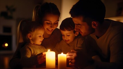 Warm Glow Lights Up Family During Blackout Power Outage