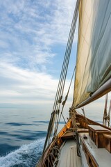 Obraz premium School season, youth set sail: sailing to the ocean of dreams