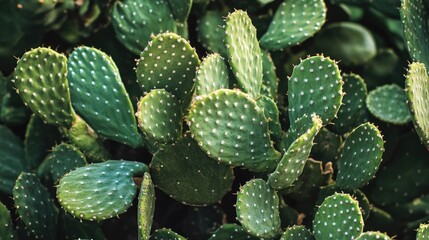 A close-up of a green cactus with distinctive white spots, capturing the sharp details and vibrant colors of the desert plant.