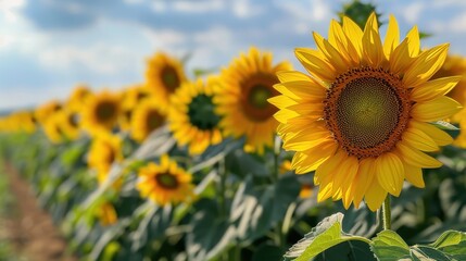 Fototapeta premium Sunflower Field in Summer
