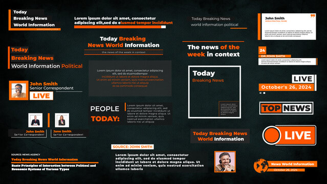 This project contains creatively text animated news titles and lower Thirds with the necessary text selection.