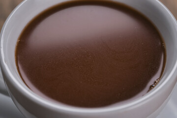 Closeup cup of hot cocoa