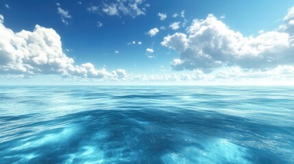 Obraz premium A smooth expanse of cool crystal water, creating a serene and refreshing atmosphere.