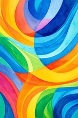 Obraz premium Youth background, full of vitality, color, blue, green, orange, etc., with patterns, lines, modeling, to create a youthful, energetic, hopeful atmosphere, outstanding, new life, vitality, passion