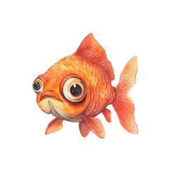 Fototapeta premium Playful Bubble Eye Goldfish with Large Eyes and Vibrant Colors