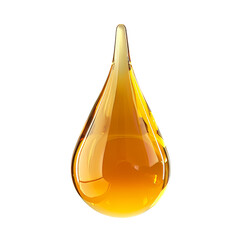 Glossy Canola Oil Droplet with Rich Golden Color and Texture